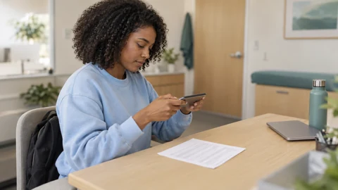 Student record upload — generated campus-care image