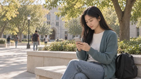 Book between classes — generated campus-care image