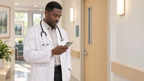 Provider after visit — generated campus-care image