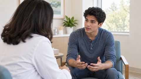 Student explains — generated campus-care image